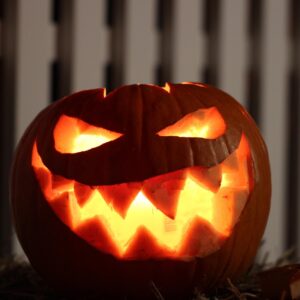 Läskig Halloweenpumpa.