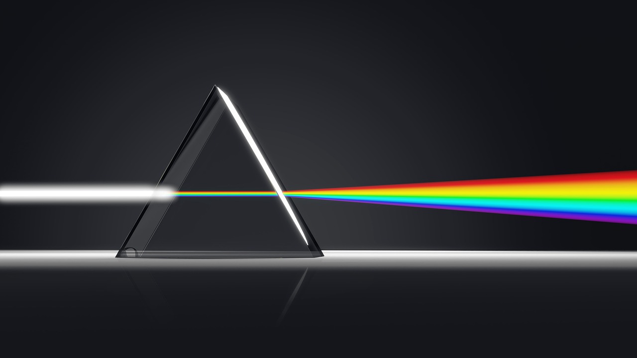 prisma, glas, pride ljus spektrum natur optik regnbåge glas färg makro närbild, regnbåge