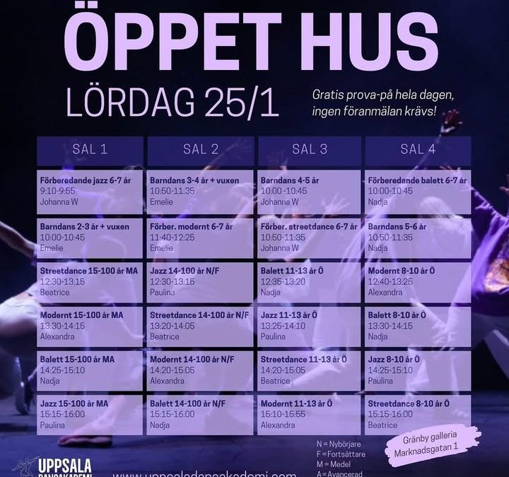 Öppet hus på Uppsala Dansakademi