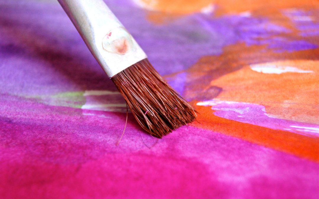 Måla och fika på Forumtorget