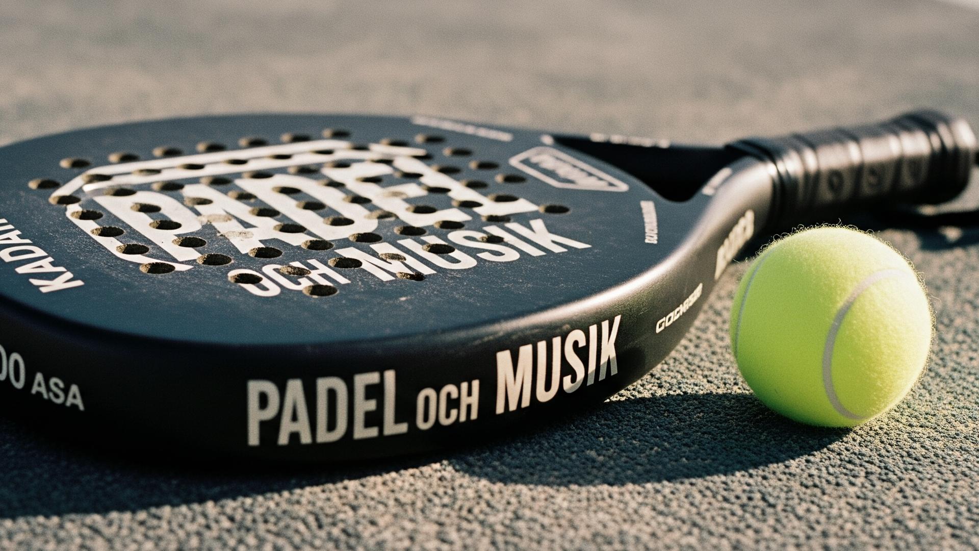 dekorativ bild Padel och musik
