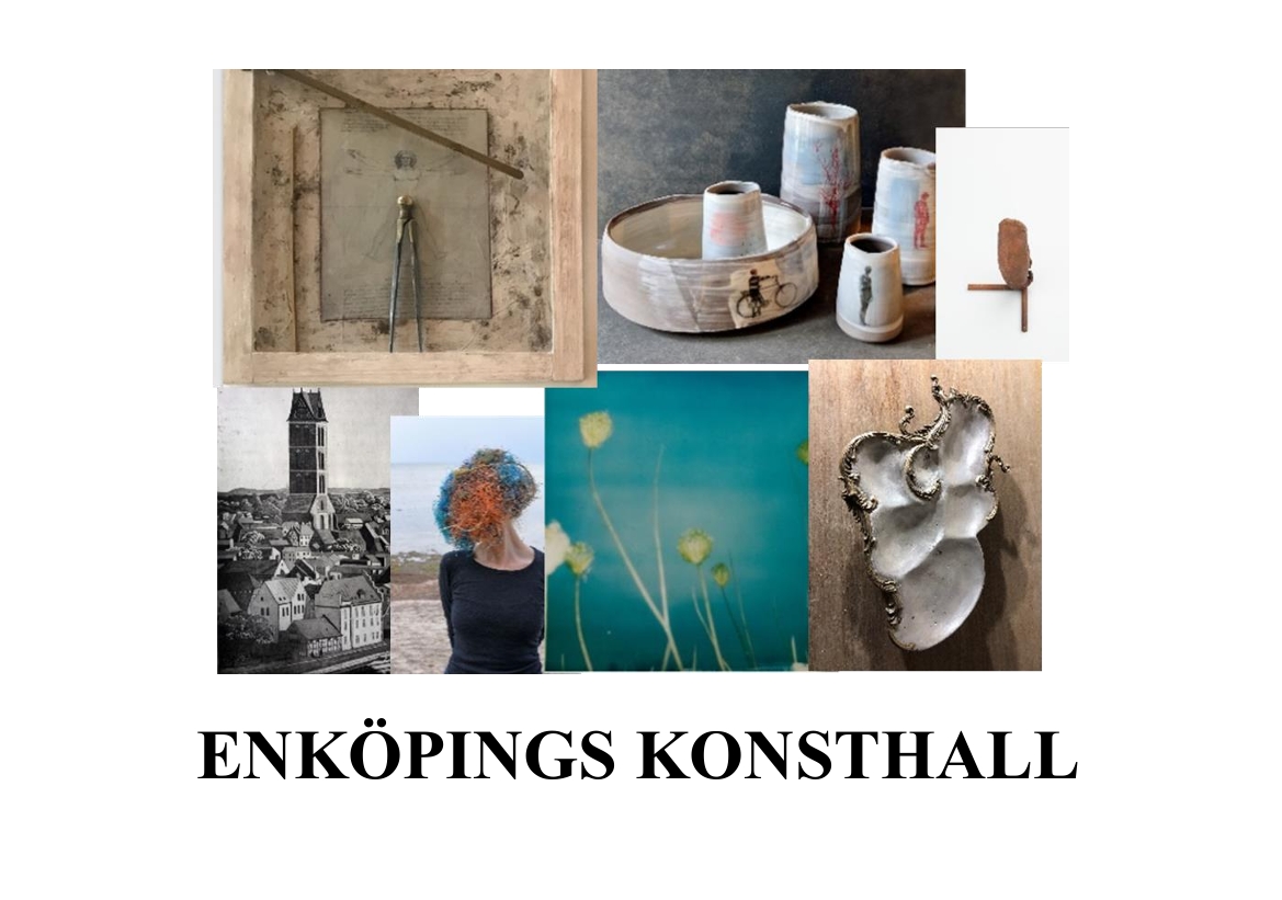 Collage av konstnärernas verk Konstnärssamtal med Anna-Karin Brus