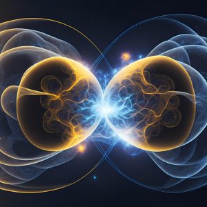 Ai-bild. Atomer. Kärnkraft Gravitation och integrabla modeller