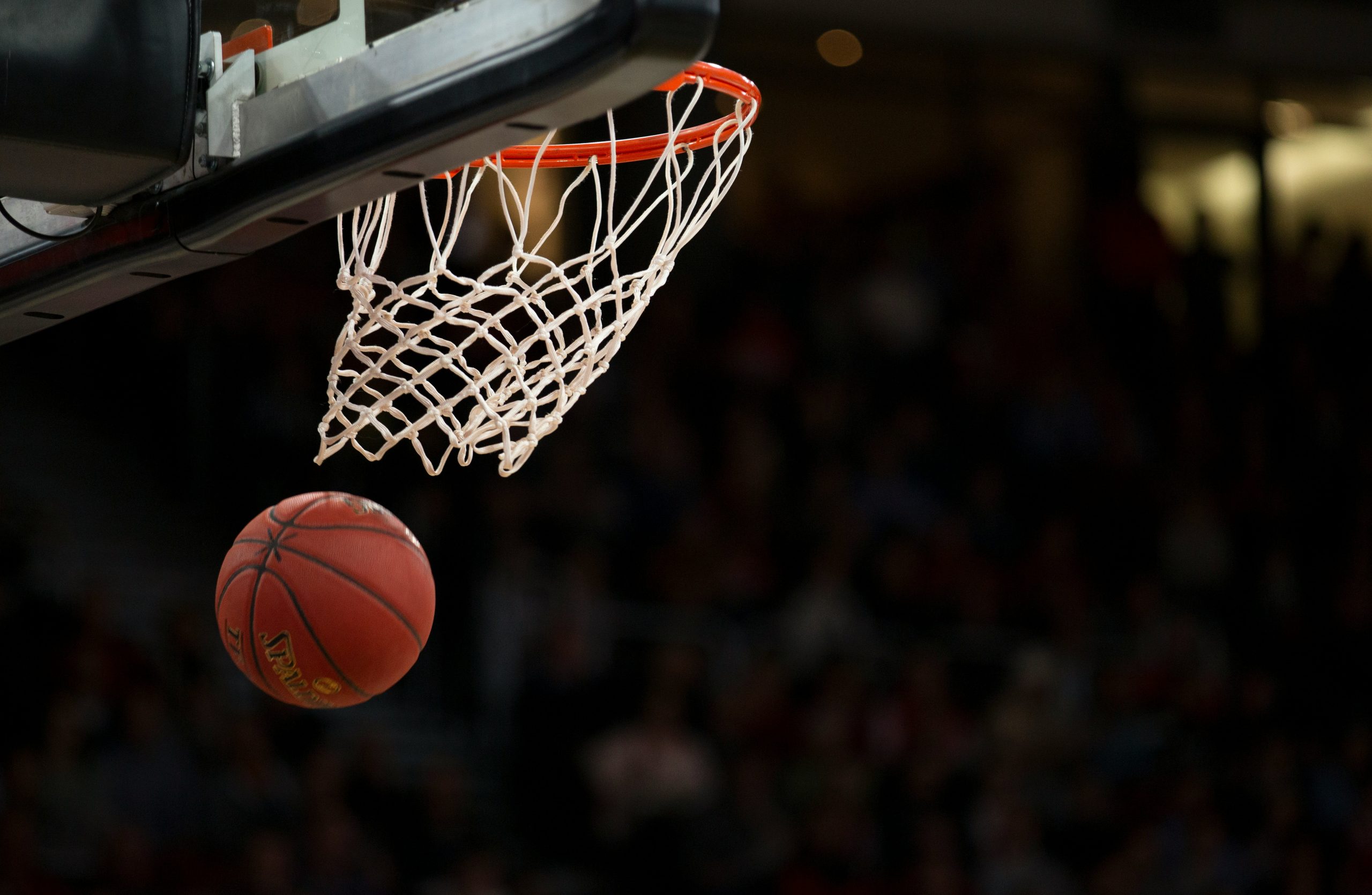 Basketkorg och basketboll