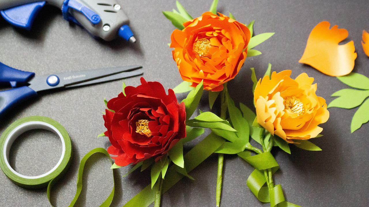 Dekorativ bild på blommor Återbrukskonst