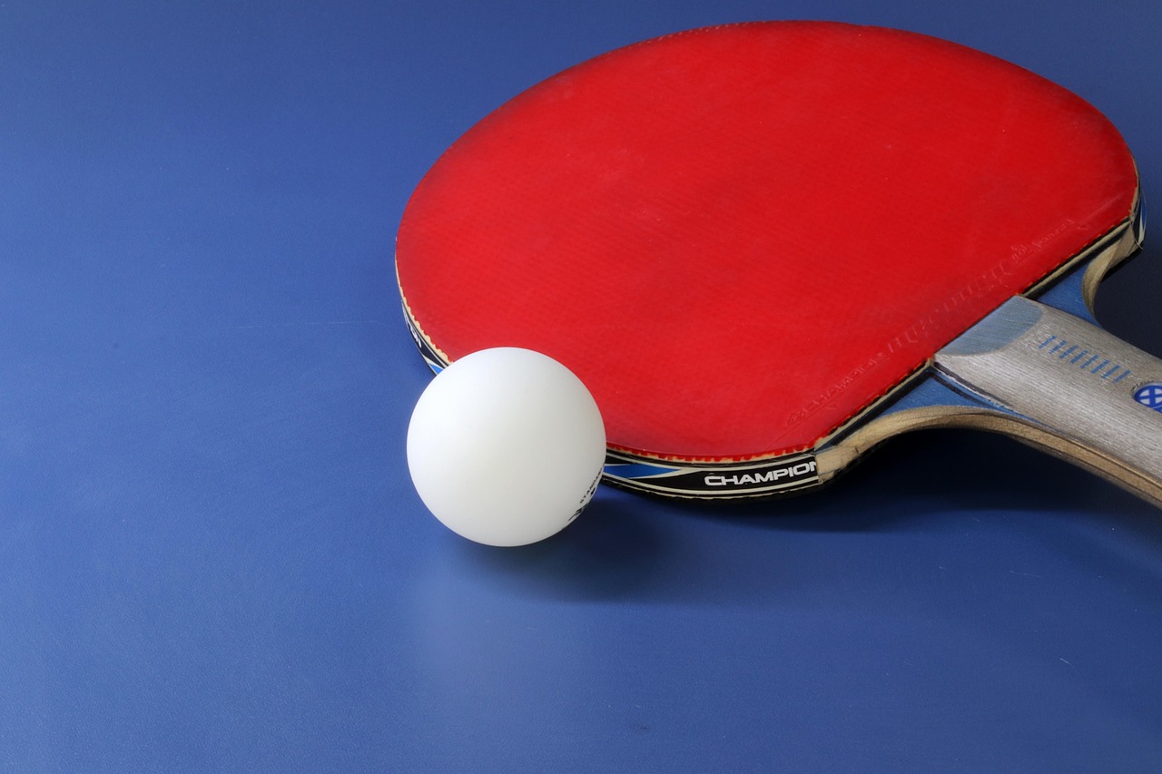 Pingisracket med boll