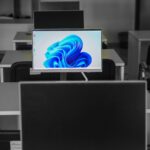 dator i ett kontorslandsskap