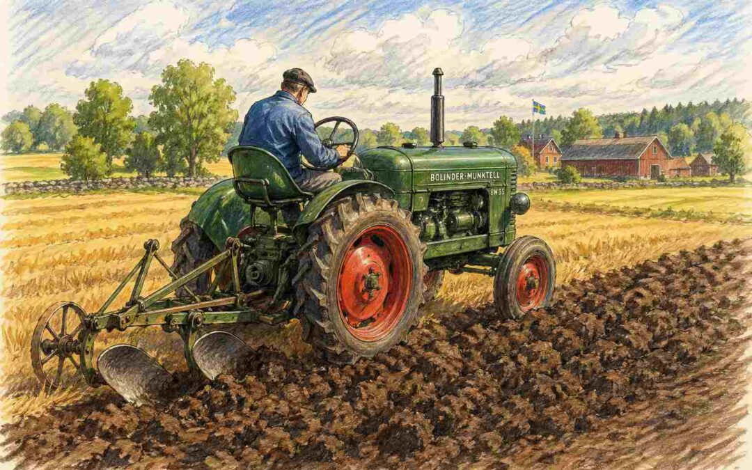 Plöjning med veterantraktorer