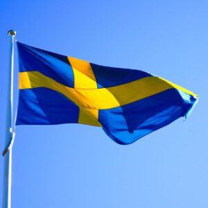 Bild på den svenska flaggan.