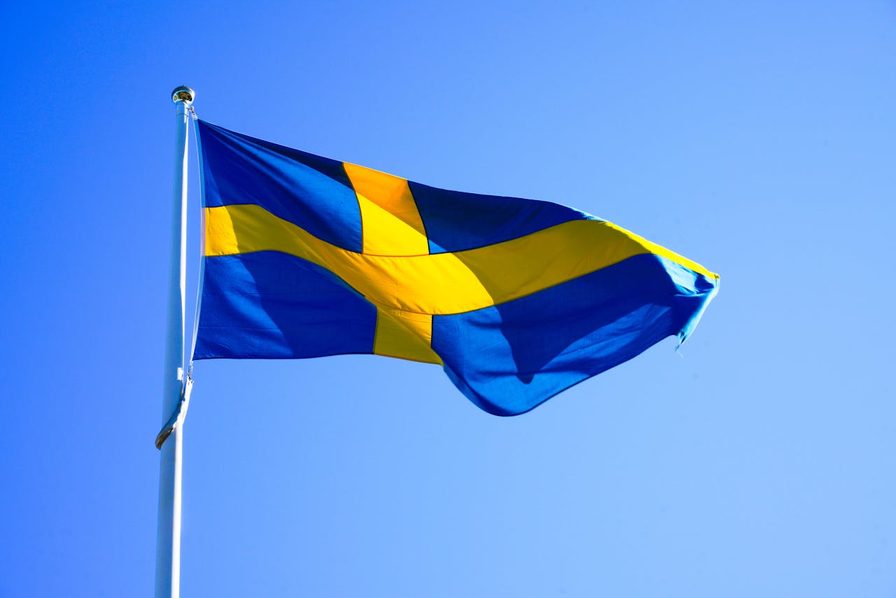Bild på den svenska flaggan.