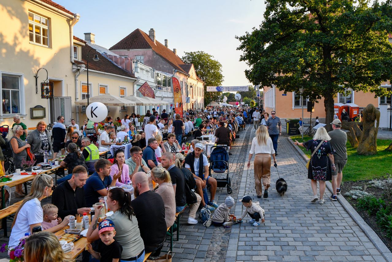 marknad med människor