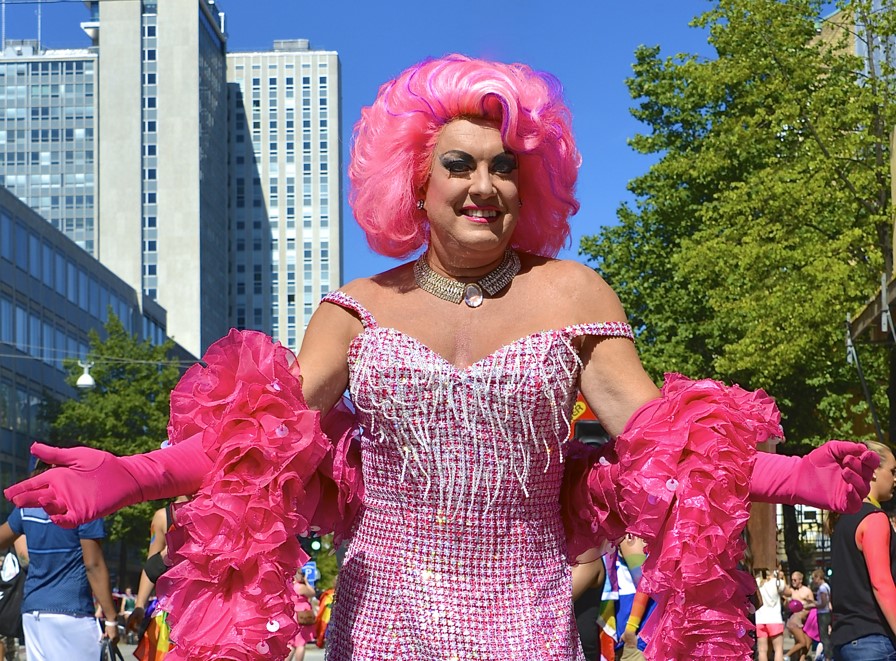 Babbsan i rosa fluff, stockholm pride 2013