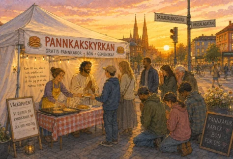 Jesus i pannkakskyrkan under Kulturnatten